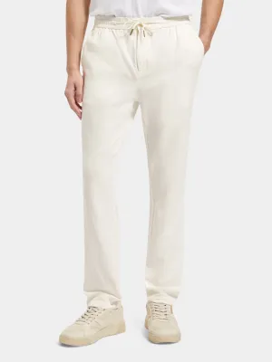 Warren straight-fit twill jogger pants