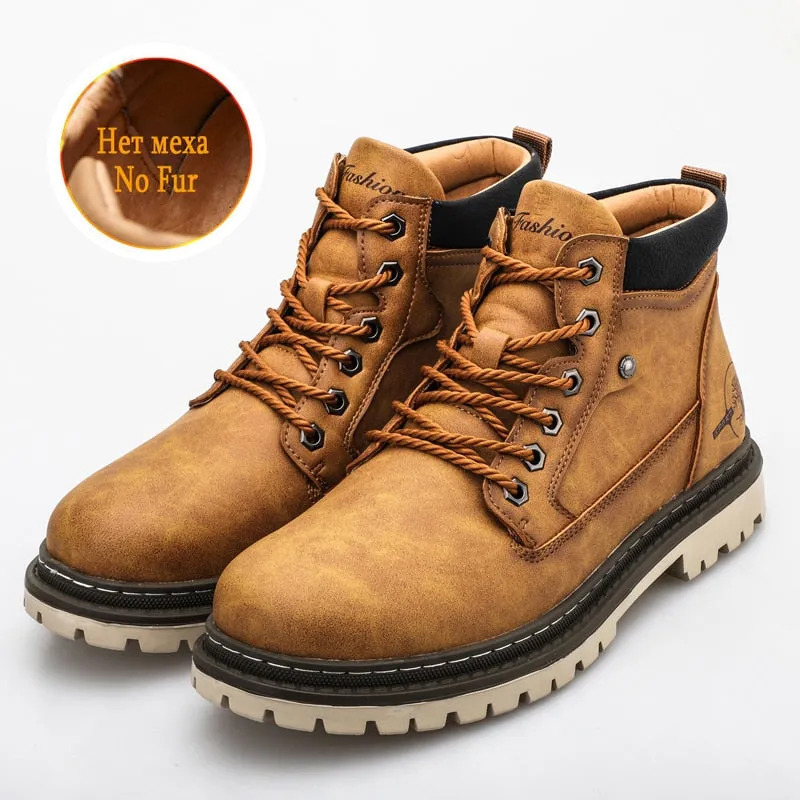 West Louis™ Warm Fur Snow Outdoor Leather Boots