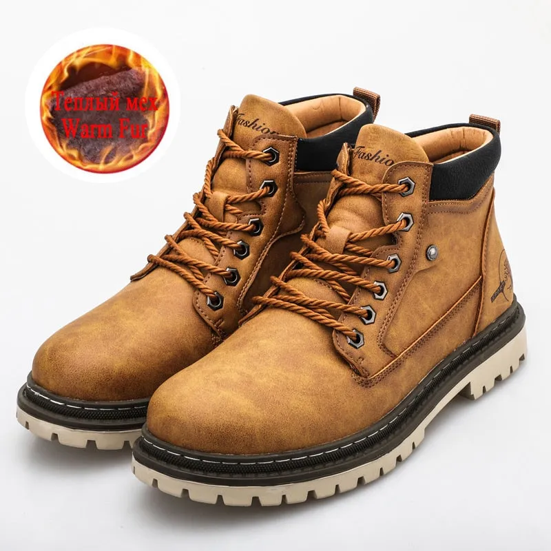 West Louis™ Warm Fur Snow Outdoor Leather Boots