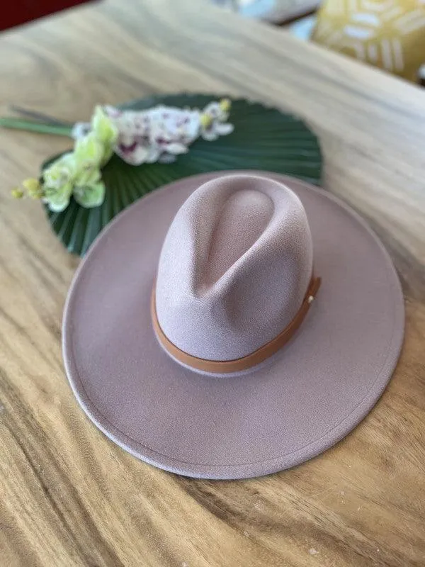 Wide Brim Panama Hat In Vegan Felt 13 Colors