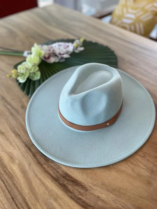 Wide Brim Panama Hat In Vegan Felt 13 Colors