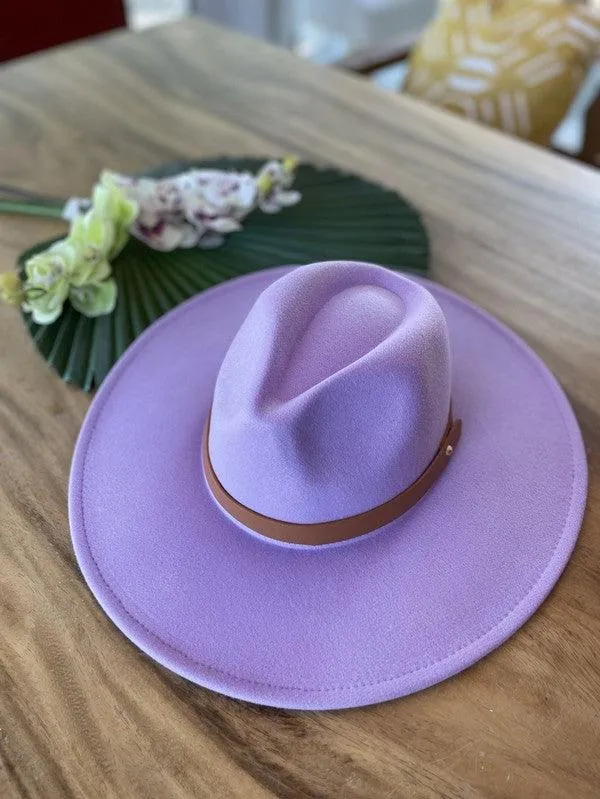 Wide Brim Panama Hat In Vegan Felt 13 Colors