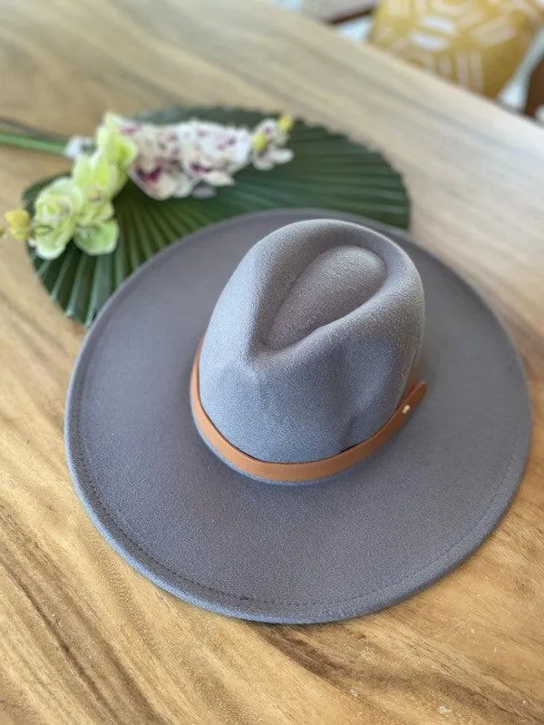 Wide Brim Panama Hat In Vegan Felt 13 Colors