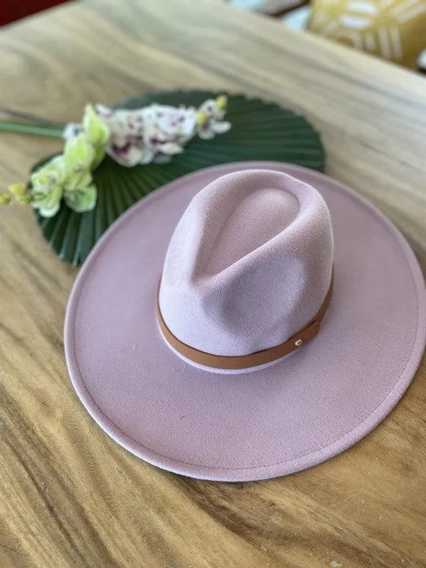 Wide Brim Panama Hat In Vegan Felt 13 Colors