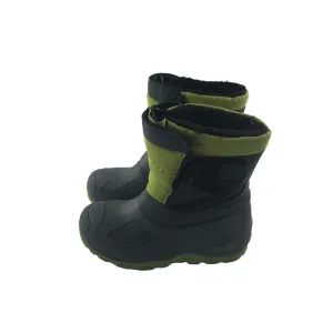 Winter boots shoe size 12 junior grey and lime green waterproof snow boots