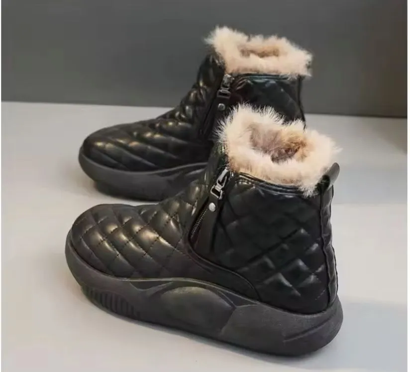 Winter Women's Warm Snow Boots Women Trendy Cotton Shoe 363947 (37)