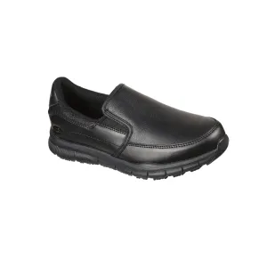 Womens Skechers Nampa - Annod Slip Resistant Black Wide Fit Shoes