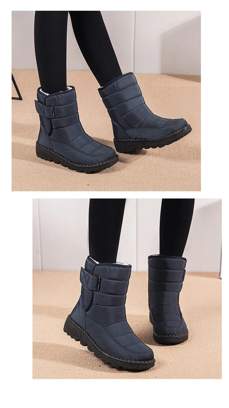 Women's Snow Boots Winter Boots Warm Lined Lace-up Boots Outdoor Non-slip Ankle Boots