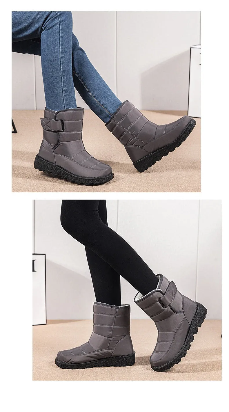 Women's Snow Boots Winter Boots Warm Lined Lace-up Boots Outdoor Non-slip Ankle Boots