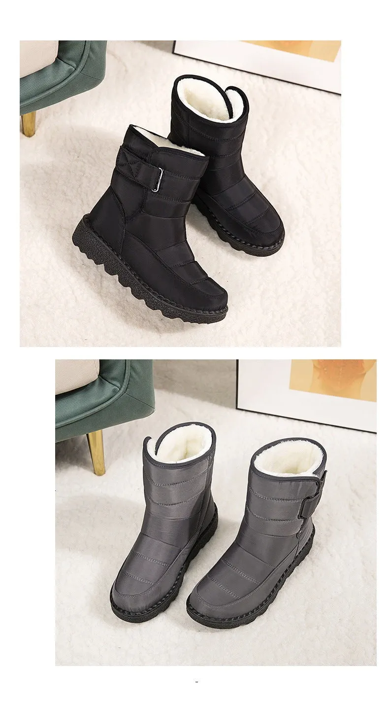 Women's Snow Boots Winter Boots Warm Lined Lace-up Boots Outdoor Non-slip Ankle Boots